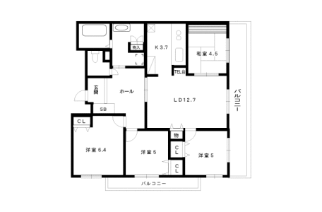1m（東灘・間取）アーバン甲南01～4LDK