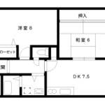 m●（東灘・間取）マンション福 洋室タイプ