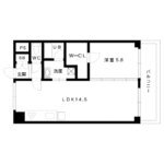m●640×480（東灘・間取）シティライフ本山１LDK